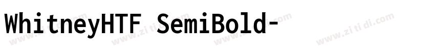 WhitneyHTF SemiBold字体转换